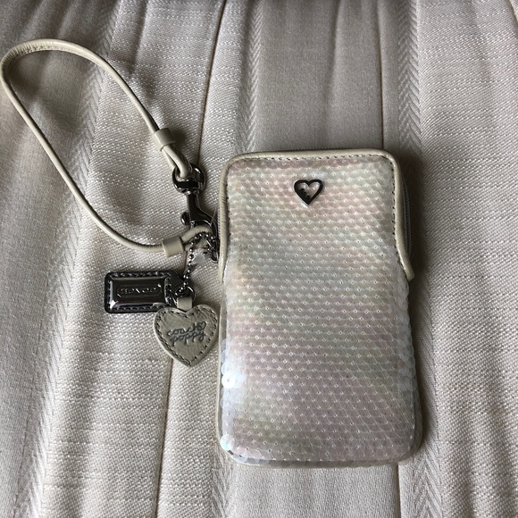 Coach Handbags - NWT Coach Poppy Iridescent Opal Sequin Case/Wallet